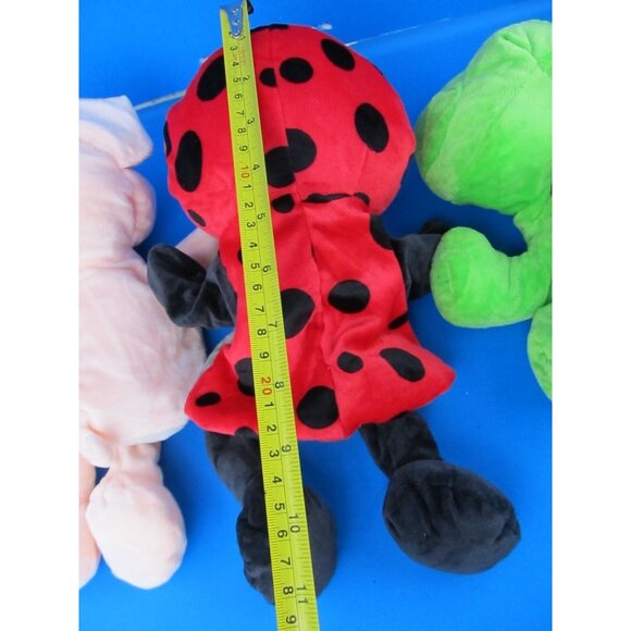 Unbranded Lot of 3 Puppets Pig Ladybug & Frog Plush Stuffed Animal Toy - Picture 9 of 9